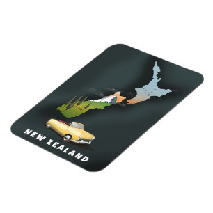 Magnet Flexible Affiche de voyage en Nouvelle-Zélande