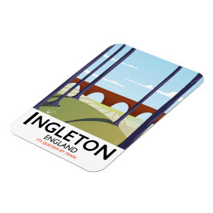 Magnet Flexible Affiche de voyage en train Ingleton Angleterre