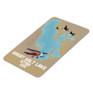 Magnet Flexible Affiche de voyage Great Salt Lake, Utah