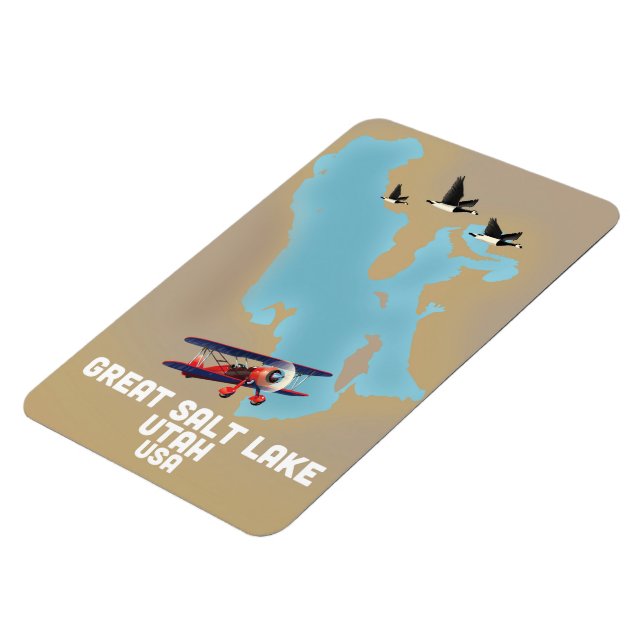 Magnet Flexible Affiche de voyage Great Salt Lake, Utah (Côté Gauche)