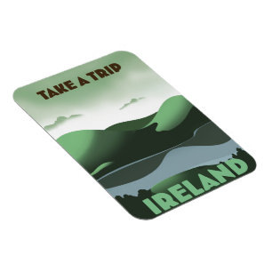 Magnet Flexible Affiche de voyage Irlande style vintage