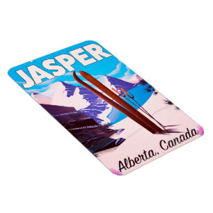 Magnet Flexible Affiche de voyage Jasper Alberta Canada