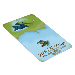 Magnet Flexible Affiche de voyage Jurassic Coast Angleterre côte s