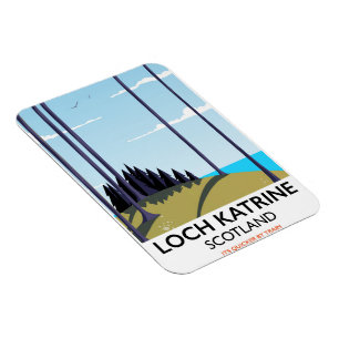 Magnet Flexible Affiche de voyage Loch katrine ecosse