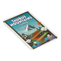 Affiche de voyage Montagnes Taurus Turquie.
