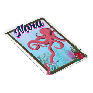 Magnet Flexible Affiche de voyage Nara Japan Squid