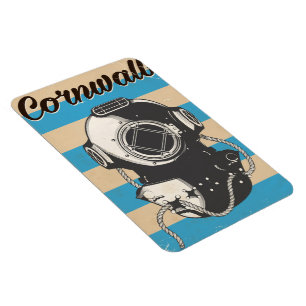 Magnet Flexible Affiche de voyage nautique en Cornouailles