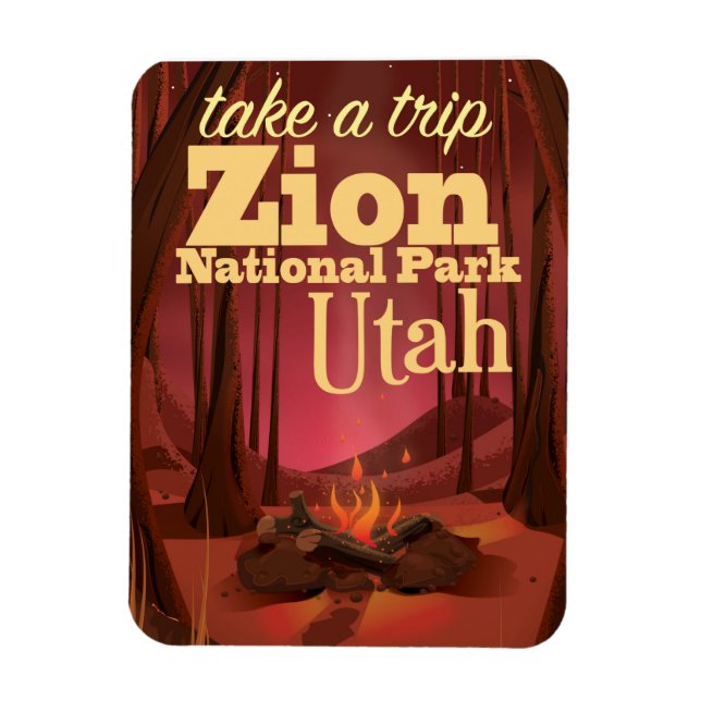Magnet Flexible Affiche de voyage Parc national de Zion (Vertical)