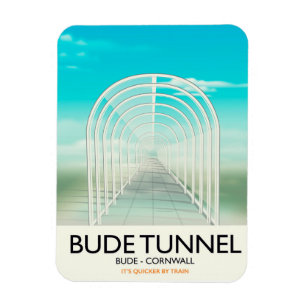 Magnet Flexible Affiche de voyage parodique du tunnel de Bude, Cor
