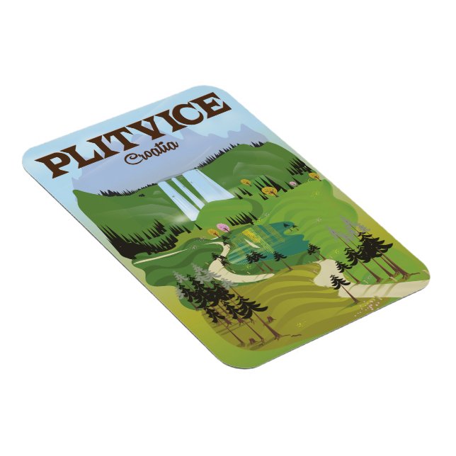 Magnet Flexible Affiche de voyage Plitvice Croatie (Côté Droit)