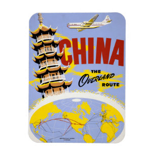 Magnet Flexible Affiche de voyage pour Northwest Orient Airlines