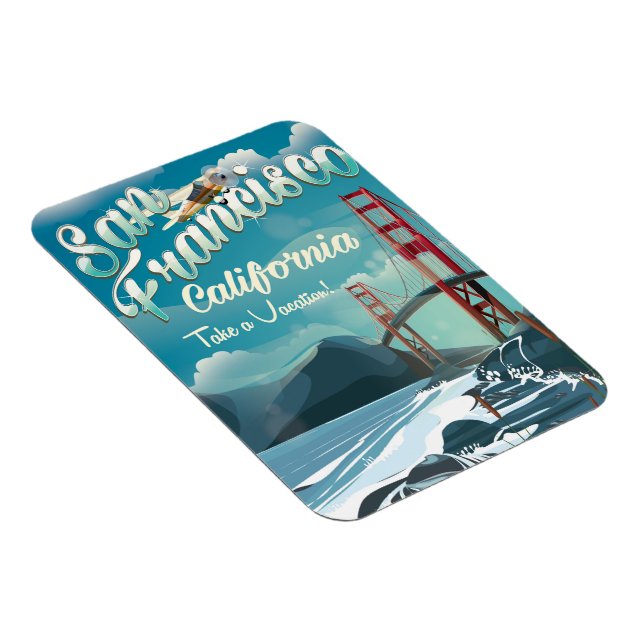 Magnet Flexible Affiche de voyage pour vacances à San Francisco (Côté Droit)