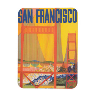 Magnet Flexible Affiche De Voyage Pour Vol Twa À San Francisco