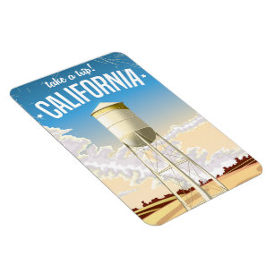 Magnet Flexible Affiche de voyage rétro en Californie Take a Trip