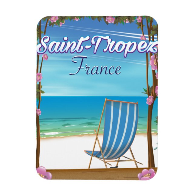 Magnet Flexible Affiche de voyage Saint-Tropez France (Vertical)