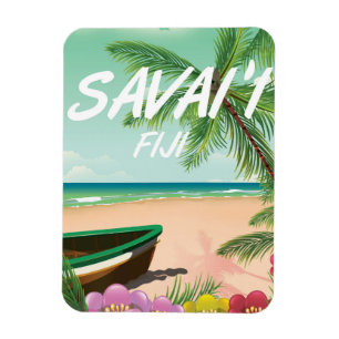 Magnet Flexible Affiche de voyage Savai'i Fidji Samoa
