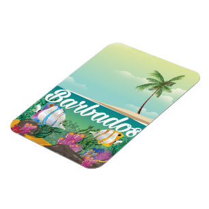 Magnet Flexible Affiche de voyage sous-marin de la Barbade