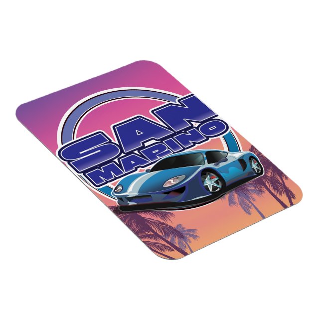Magnet Flexible Affiche de voyage sportive de Saint-Marin (Côté Droit)