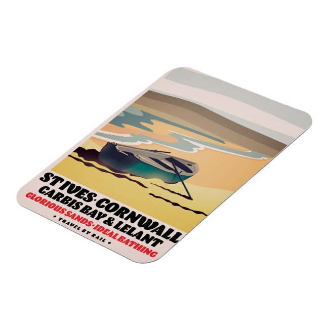 Magnet Flexible Affiche de voyage St Ives Cornwall (Côté Gauche)