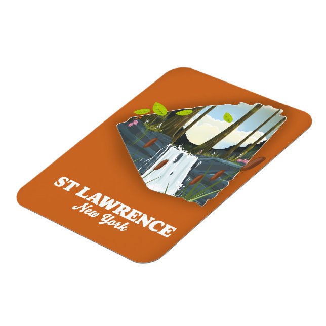 Magnet Flexible Affiche de voyage St Lawrence New York (Côté Gauche)