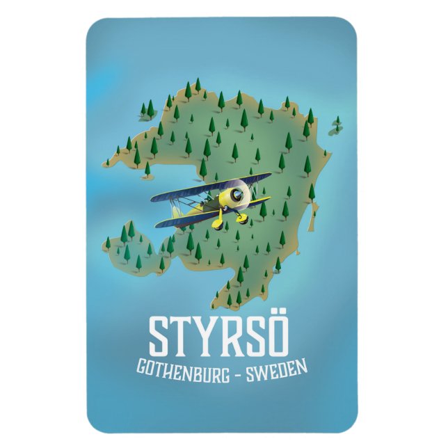 Magnet Flexible Affiche de voyage Styrsö, Suède. (Vertical)