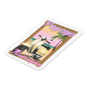 Magnet Flexible Affiche de voyage sur la plage de Popoyo Nicaragua