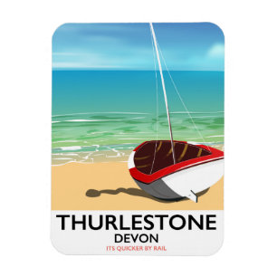 Magnet Flexible Affiche de voyage Thurlestone South Devon
