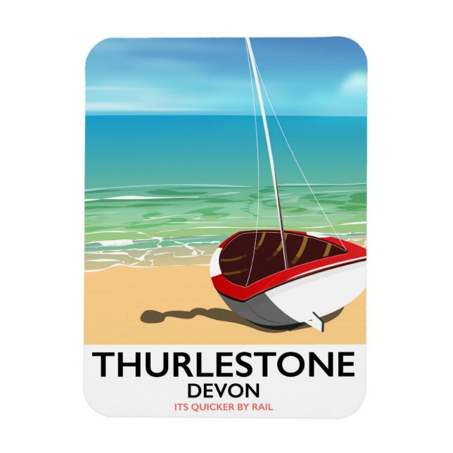 Magnet Flexible Affiche de voyage Thurlestone South Devon (Vertical)