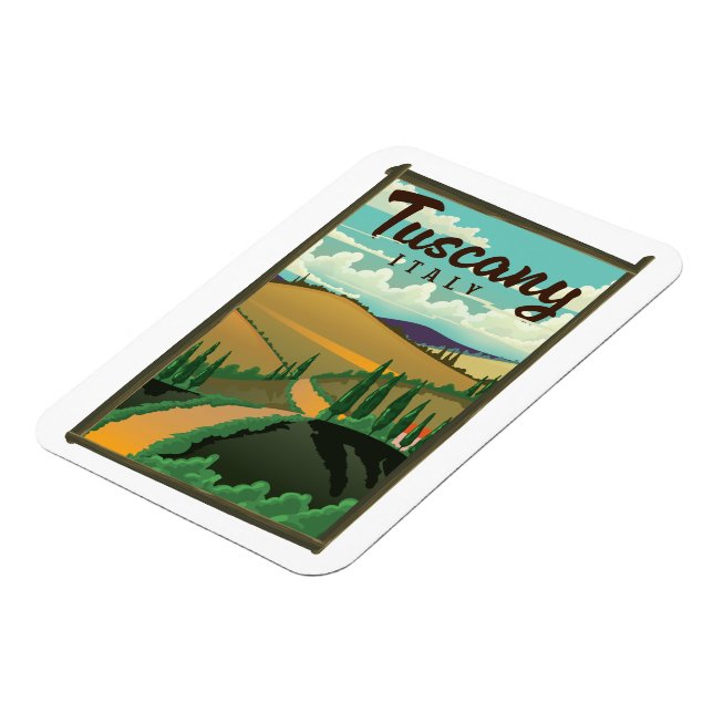 Magnet Flexible Affiche de voyage Toscane Italie (Côté Gauche)