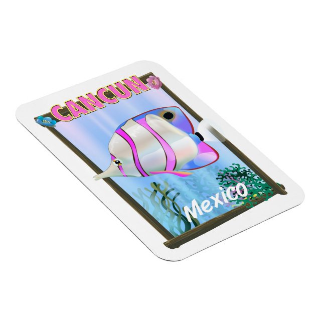Magnet Flexible Affiche de voyage tropical mexicain à Cancun (Côté Droit)