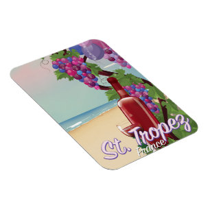 Magnet Flexible affiche de voyage vin st. tropez France