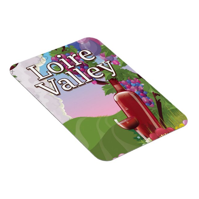 Magnet Flexible affiche de voyage vin vallée de la loire (Côté Droit)
