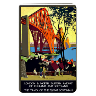 Magnet Flexible Affiche de voyage Vintage - Angleterre et Ecosse