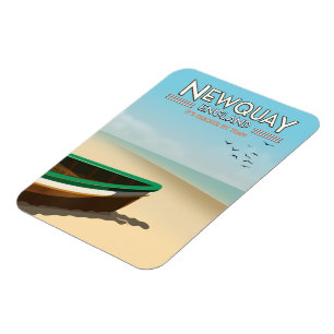 Magnet Flexible Affiche de voyage vintage au bord de la mer à Newq