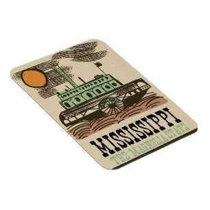 Magnet Flexible Affiche de voyage vintage bateau de la rivière Mis