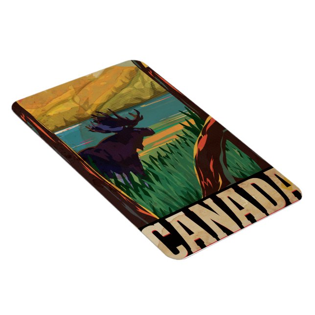 Magnet Flexible Affiche de voyage vintage Canada (Côté Droit)
