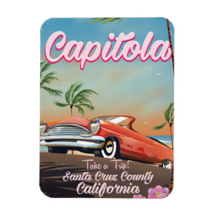 Magnet Flexible Affiche de voyage vintage Capitola Californie