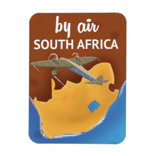 Magnet Flexible Affiche de voyage vintage d'Afrique du Sud