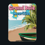Magnet Flexible Affiche de voyage vintage de Grand Baie Maurice.<br><div class="desc">Affiche de voyage vintage de Grand Baie Maurice. Emplacement de la plage de Grand Baie affiche vacances vacances.</div>