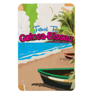 Magnet Flexible Affiche de voyage vintage de Guinée-Bissau