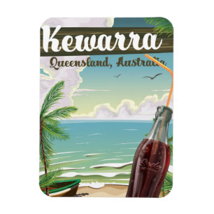 Magnet Flexible Affiche de voyage vintage de Kewarra Beach Austral