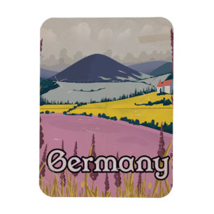 Magnet Flexible Affiche de voyage vintage de la campagne d'Allemag