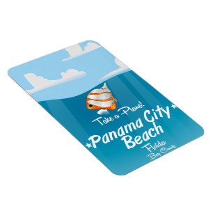 Magnet Flexible Affiche de voyage vintage de Panama City Beach Flo