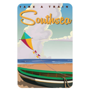 Magnet Flexible Affiche de voyage vintage de Southsea