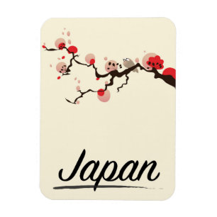 Magnet Flexible Affiche de voyage vintage Japon.