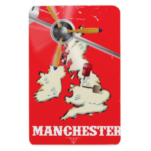 Magnet Flexible Affiche de voyage vintage Manchester