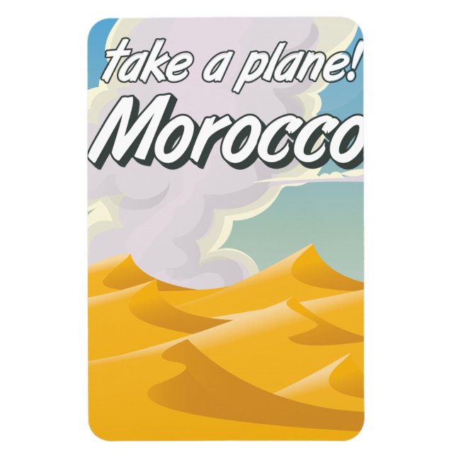 Magnet Flexible Affiche de voyage vintage Maroc (Vertical)