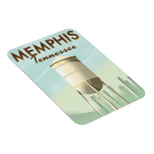 Magnet Flexible Affiche de voyage vintage Memphis Tennessee
