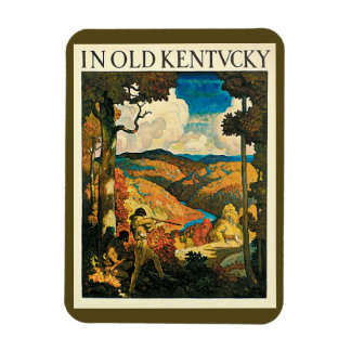 Magnet Flexible Affiche de voyage vintage NC Wyeth, Dans le vieux 
