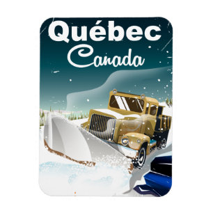 Magnet Flexible Affiche de voyage vintage Québec Canada